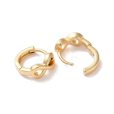 Infinity Brass Hoop Earrings for Women EJEW-B056-19G-1