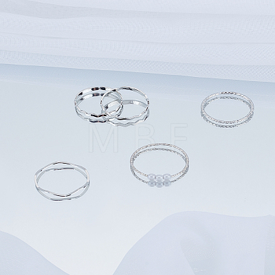 Alloy Finger Rings Sets for Women RJEW-LP0002-53P-1