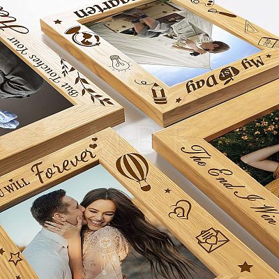 Natural Wood Photo Frames DIY-WH0234-013-1