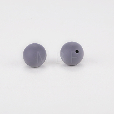 Round Silicone Focal Beads SI-JX0046A-44-1