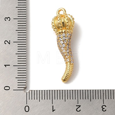 Rack Plating Brass Micro Pave Cubic Zirconia Pendant KK-A229-03E-G-1