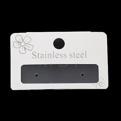 Paper & Plastic Single Earring Display Card with Word Stainless Steel CDIS-L009-11-1