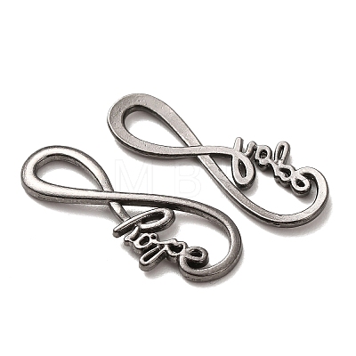 Tibetan Style Alloy Infinity with Hope Links TIBE-S230-B-LF-1