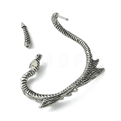 316 Surgical Stainless Steel Cuff Earrings EJEW-E300-01AS-04-1