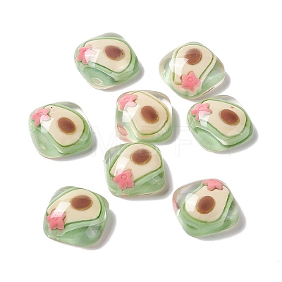 Transparent Resin Cabochons RESI-G034-A01-1