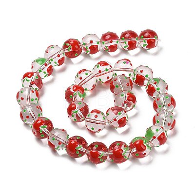 Handmade Glass Enamel Beads Strands LAMP-A001-A09-1