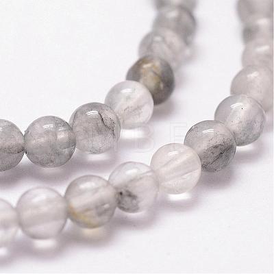 Natural Cloudy Quartz Beads Strands G-D840-69-4mm-1