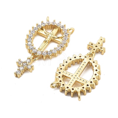 Brass Micro Pave Cubic Zirconia Pendants KK-Q006-53B-G-1