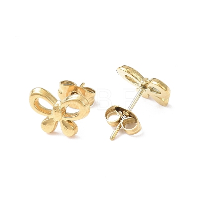 Ion Plating(IP) 304 Stainless Steel Stud Earring for Women EJEW-I285-25G-1