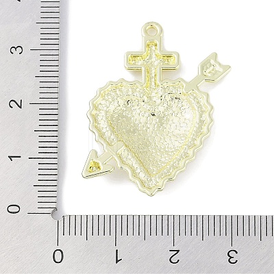 Rack Plating Alloy Enamel Pendants PALLOY-F018-34G-02-1