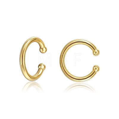 Brass Cuff Earrings and Hoop Earrings Sets EJEW-BB35146-1