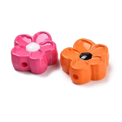 Baking Paint Opaque Acrylic Beads SACR-P035-04-1