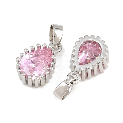Brass Pave Cubic Zirconia Charms CU-CBA9AB3-01P-01-1