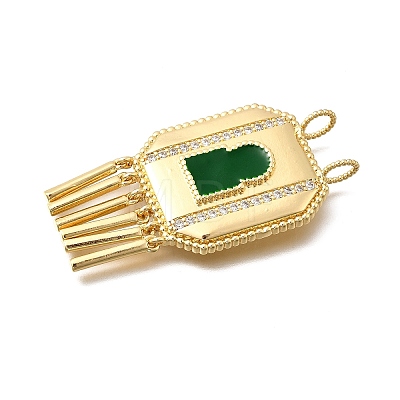 Brass Micro Pave Cubic Zirconia Big Pendants KK-Z125-27G-1
