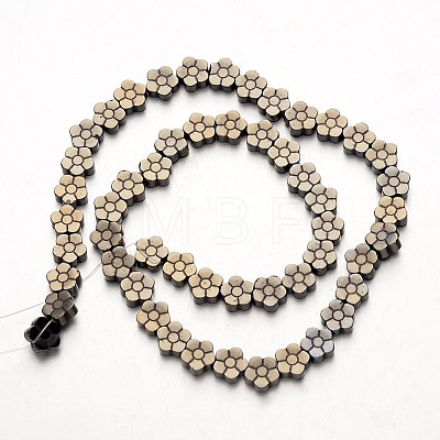 Electroplate Non-magnetic Synthetic Hematite Beads Strands G-F300-07-06-1