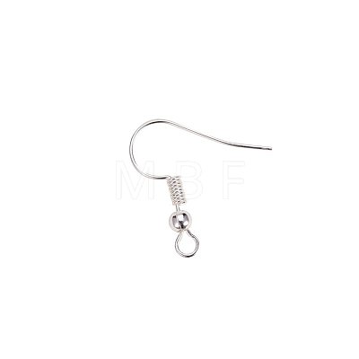 19mm Silver Nickel Free Brass Earring Hooks in One Box for Jewelry Making KK-PH0015-01S-NF-1