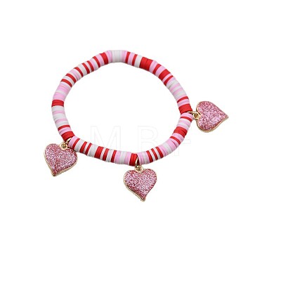 Valentine's Day Zinc Alloy Enamel Charm Bracelets FS-WG4D636-04-1