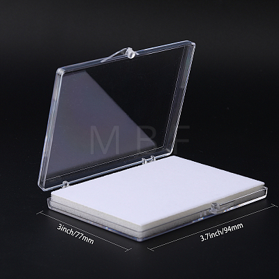 Rectangle Transparent Acrylic Loose Diamond Storage Boxes CON-WH0092-35B-1
