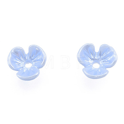 Resin Imitation Pearl Bead Caps X-RESI-N036-01A-01-1