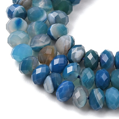 Natural Banded Agate/Striped Agate Beads Strands G-E605-A02-02B-1