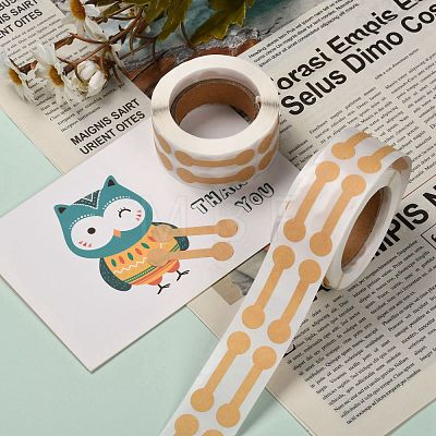 Self-Adhesive Kraft Paper Gift Tag Stickers X-DIY-G021-02-1