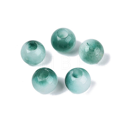 Natural White Jade European Beads G-Q607-01A-06-1
