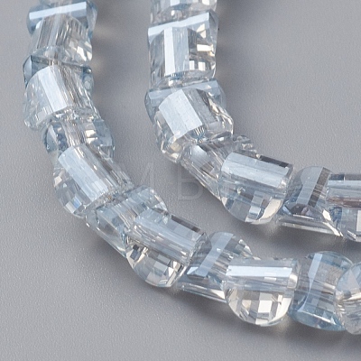 Electroplate Glass Beads Strands EGLA-L023B-PL03-1