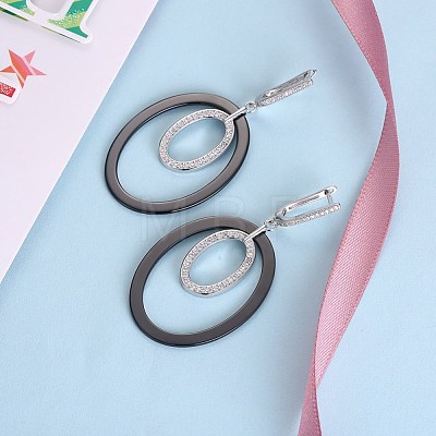 Trendy 925 Sterling Silver Hoop Earrings EJEW-BB20941-A-1