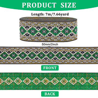 Ethnic Style Embroidery Polyester Ribbons OCOR-WH0060-56A-1