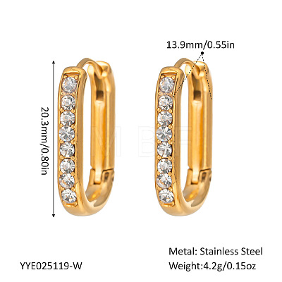 Elegant Stainless Steel Oval Hoop Earrings LS-UE0817-2-1