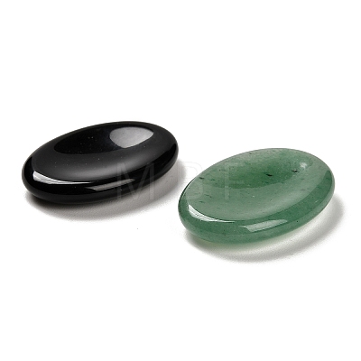 Natural & Synthetic Mixed Gemstone Oval Worry Stone G-R487-01-1