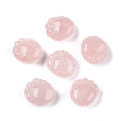 Natural Rose Quartz Footprint Figurines DJEW-N003-02I-1