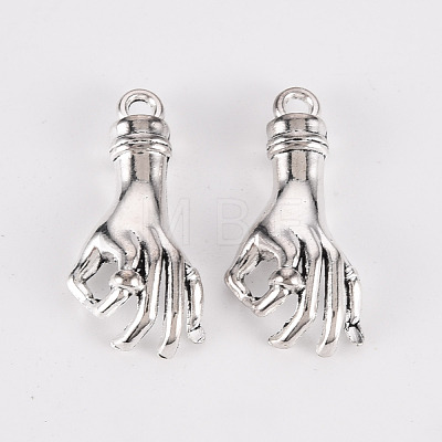 Tibetan Style Alloy Pendants X-TIBE-N010-55AS-RS-1