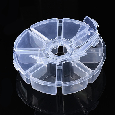 Flat Round Polypropylene(PP) Bead Storage Containers CON-S043-046A-1