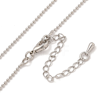 Brass Ball Chain Necklaces for Women NJEW-G084-13P-1