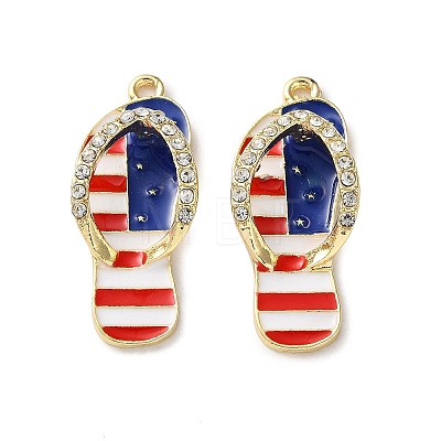 Independence Day Alloy Enamel Pendants ENAM-I069-01G-07A-1