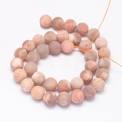 Round Natural Sunstone Beads Strands G-K068-29-6mm-1