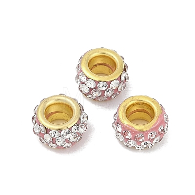 Alloy Rhinestone Clay Pave Beads ALRI-D300-04G-01-1