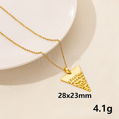 Stylish Stainless Steel Geometric Triangle Pendant Necklace for Women PD6789-4-1