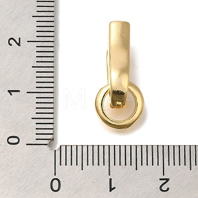 Brass Fold Over Clasps KK-K389-015G-1