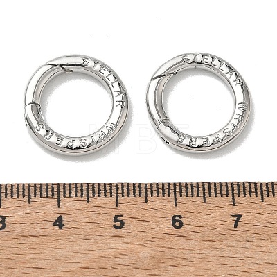 Brass Spring Gate Rings KK-E796-11P-1