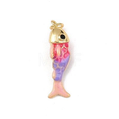 Brass Enamel Pendants KK-L255-03G-A03-1