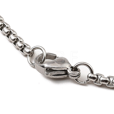 201 Stainless Steel Pendants Necklace NJEW-B095-03-1