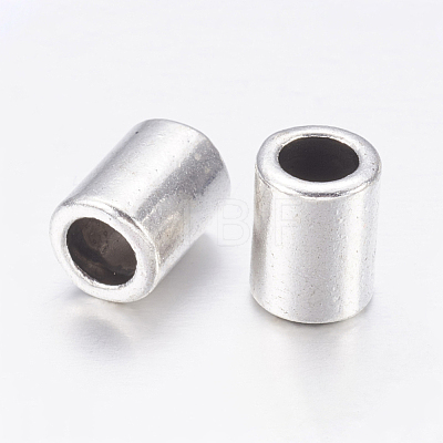 Antique Silver Plated Retro Style Tibetan Silver Alloy Tube Beads X-LFH10287Y-NF-1