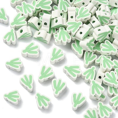 100Pcs Cactus Shape Polymer Clay Beads CLAY-CJC0003-02-1