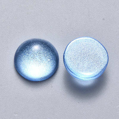 Transparent Spray Painted Glass Cabochons GLAA-S190-013C-C01-1