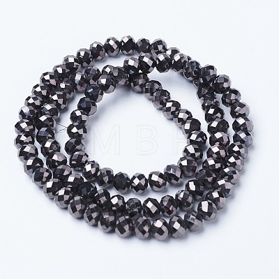 Electroplate Transparent Glass Beads Strands X-EGLA-A034-T10mm-UA08-1