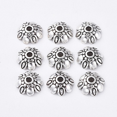 Tibetan Style Alloy Bead Caps X-LF0370Y-NF-1