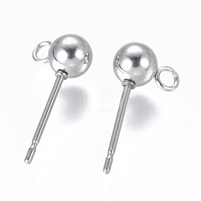 304 Stainless Steel Ear Stud Components STAS-I120-16C-P-1