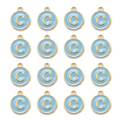 Golden Plated Alloy Enamel Charms ENAM-S118-04C-1